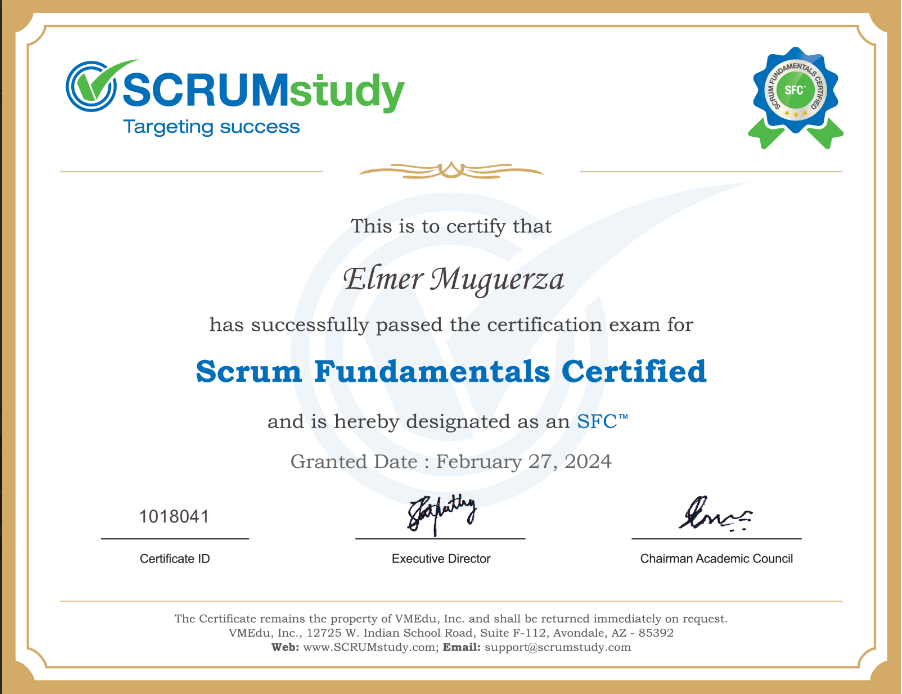 Scrum Fundamentals Certified